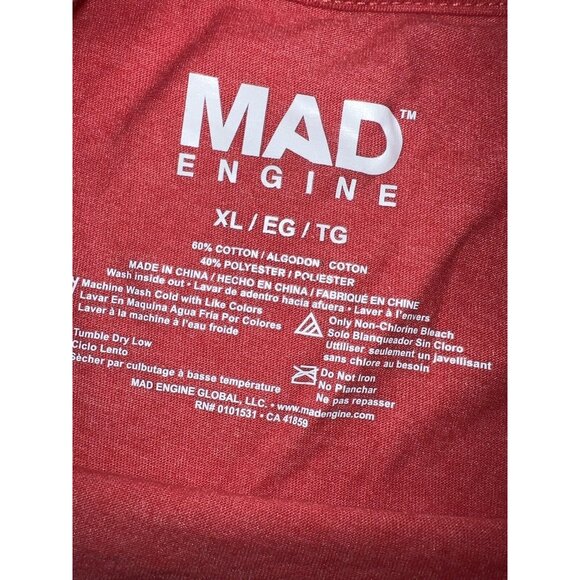 Mad Engine XL USA American Flag Patriotic Graphic Tee Red T-Shirt NWT - Picture 3 of 3